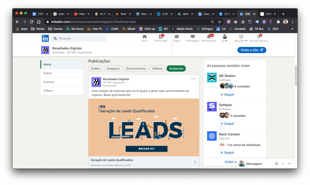 Como fazer análise da concorrência - Análise de anúncios no LinkedIn