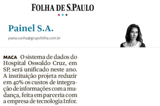 Infor é destaque na coluna Painel S.A da Folha de São Paulo