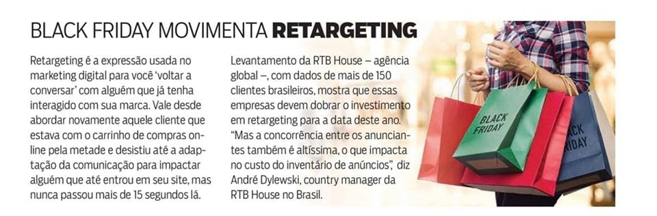 Matéria sobre retargeting na IstoÉ Dinheiro que menciona a RTB House, cliente da BRSA